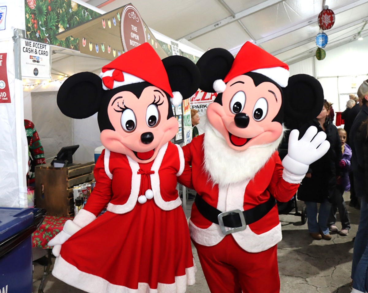 Mickey and Minnie at Holiday Market